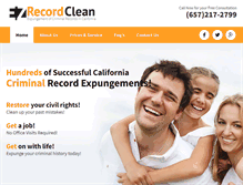 Tablet Screenshot of ezrecordclean.com